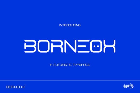 Borneox Futuristic Font for Small Business Branding