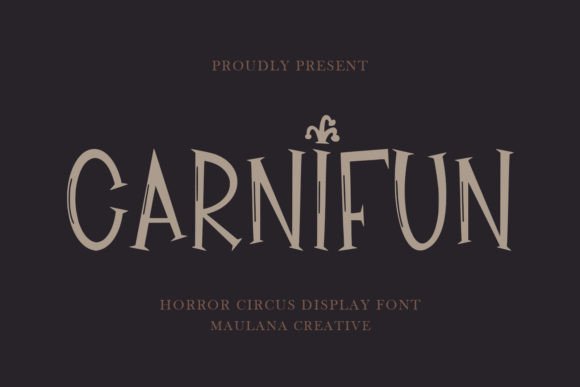 Carnifun: A Horror Circus Display Font for Bold Branding