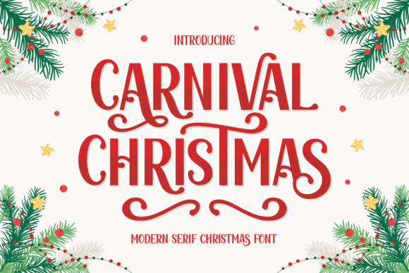 Carnival Christmas: A Modern Serif Font for Handmade Holiday Designs