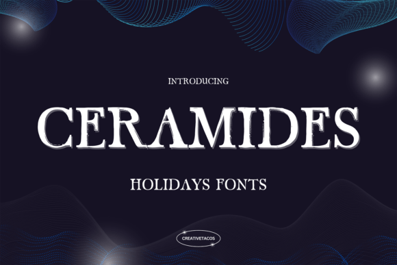 Ceramides: A Textured Brush Font for Holiday Branding and Packaging