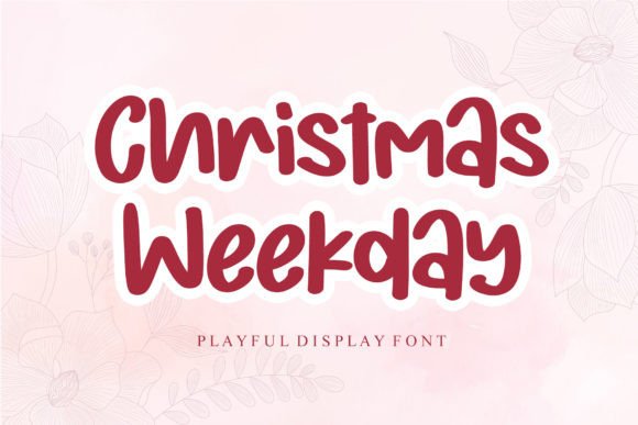Christmas Weekday Font for Festive Editorial Design