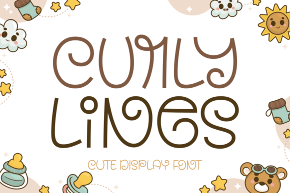Curly Lines: A Playful Display Font for Handmade Products