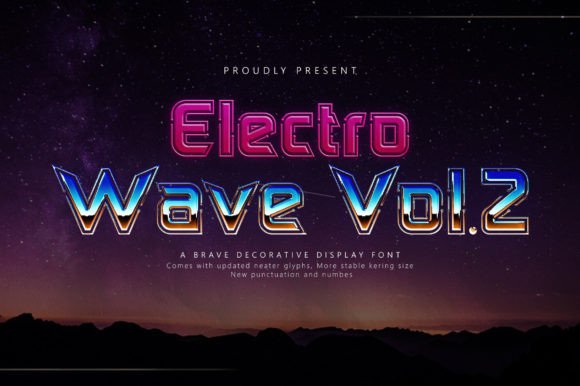 Electro Wave Vol.2: A Decorative Display Font for Campaigns That Demand Attention