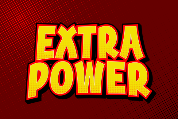 Extra Power: A Cheerful Display Font for Bold Branding