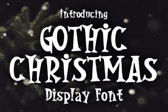 Gothic Christmas: A Spooky Display Font for Festive Branding