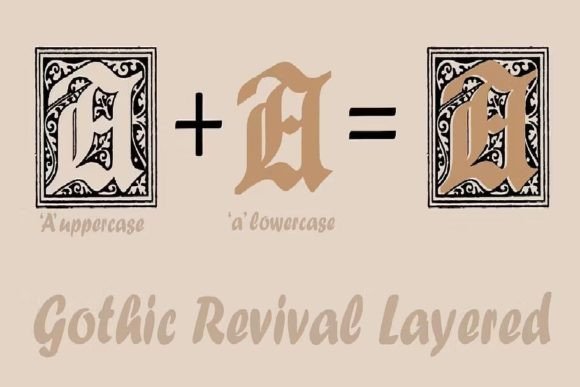 Gothic Revival Layered: A Display Font for Handmade Sellers
