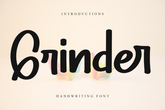 Grinder: A Festive Display Font with Enchanting Swashes