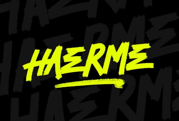 Haerme: A Handcrafted All-Capital Brush Font for Digital Design