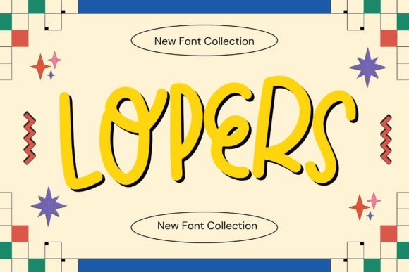 Lopers: A Bold Display Font for Handmade Products and Branding