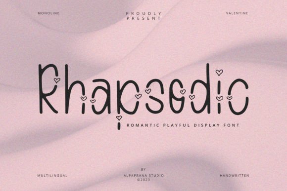 Rhapsodic Display Font for Romantic and Modern Branding Projects