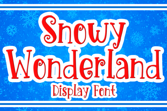 Snowy Wonderland Display Font for Winter Web Design