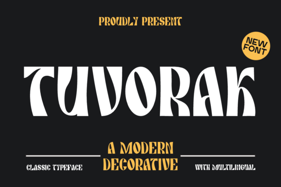 Tuvorak Display Font: Energetic and Abstract for Branding