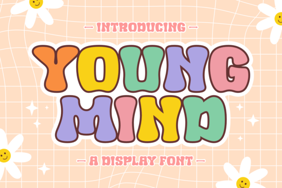 Young Mind: A Retro Display Font for Handmade Products and Printables